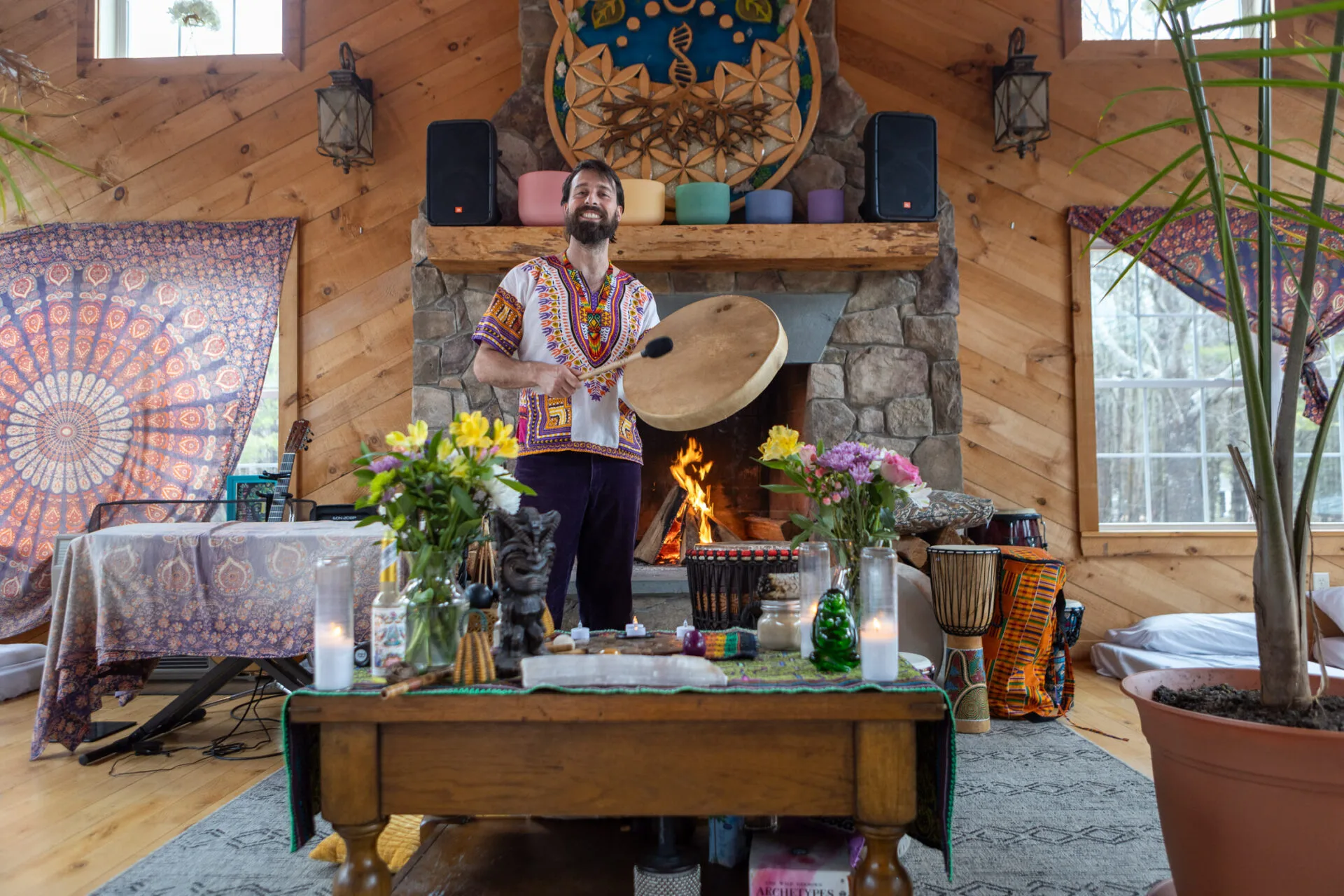 Leanardo performing a ceremonial experience