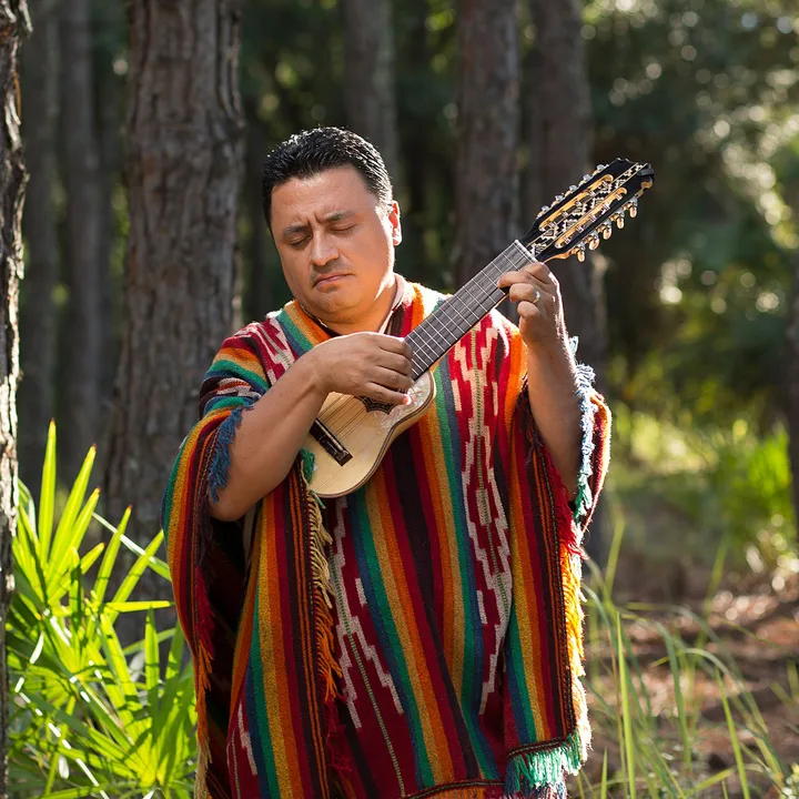 A photo of Juan Carlos Arkawa. A teacher at Pachama Sanctuary during a retreat.