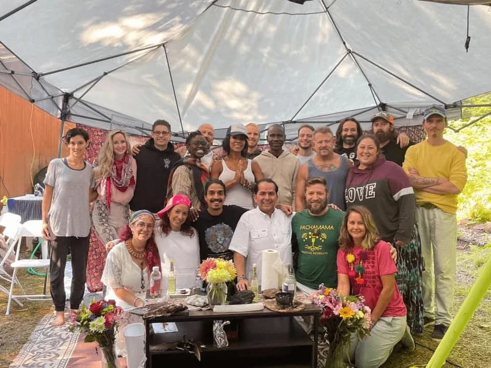 A group photo at Pachamama Sanctuary