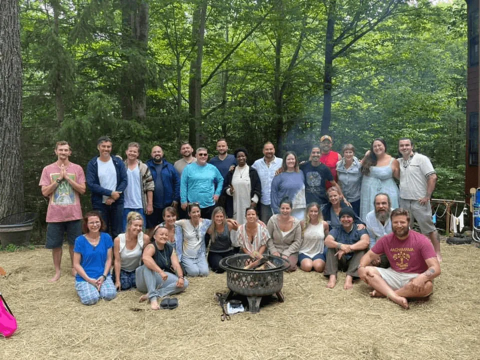 A group photo at Pachamama Sanctuary