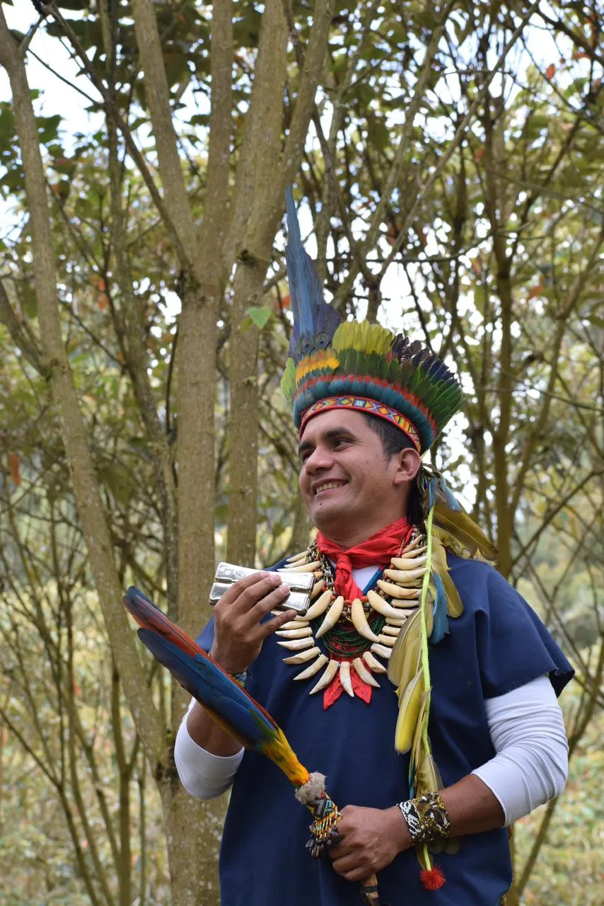 Taita Jhon Muchavisoy a teacher at Pachama Sanctuary.